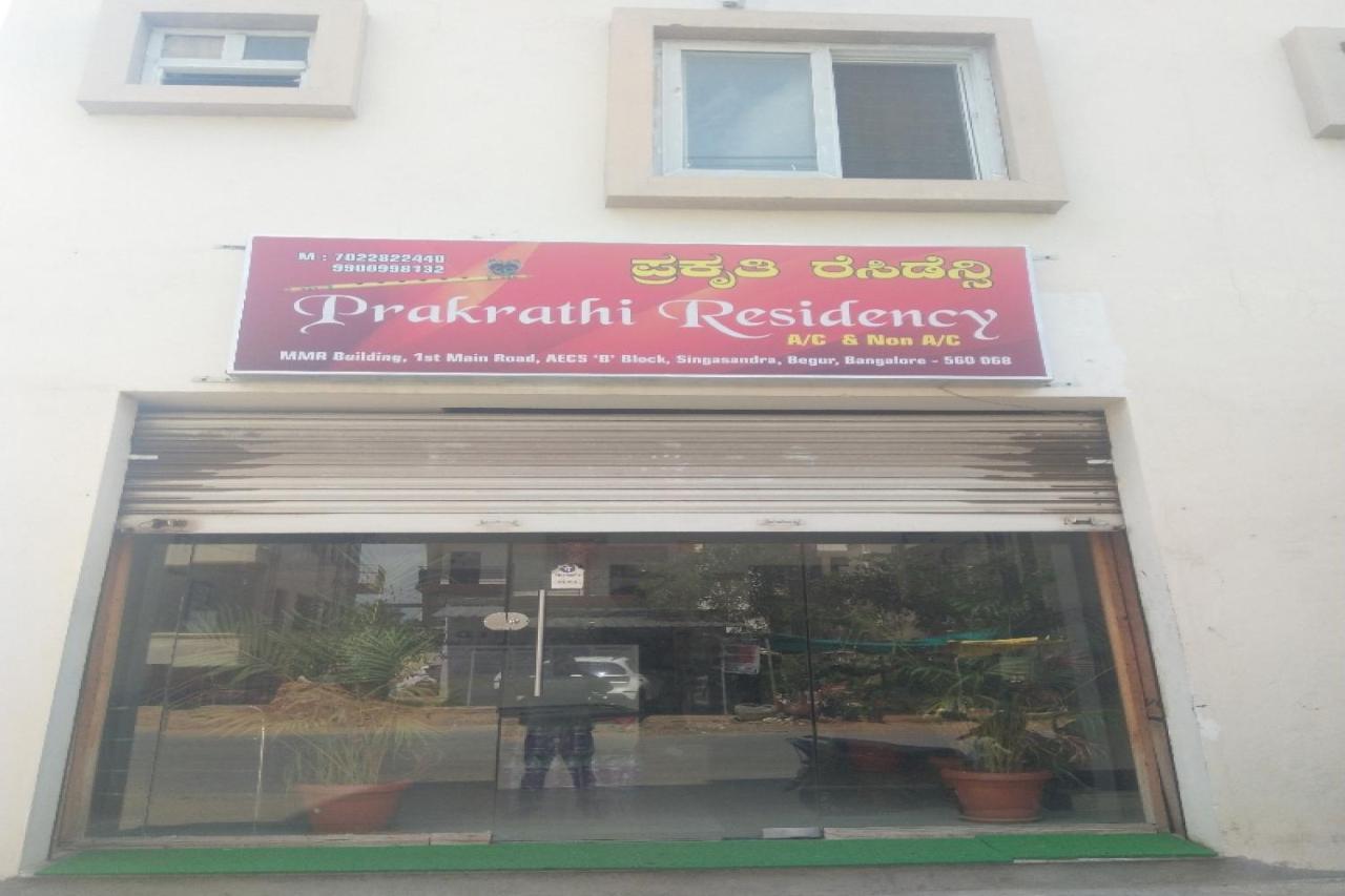 Hotel Prakrathi Residency Bangalore Exterior foto
